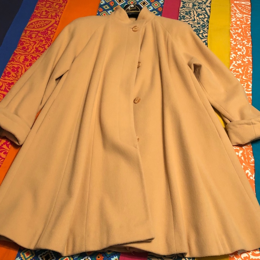 Larry Levine | Vintage Wool Draped Coat, Size 10